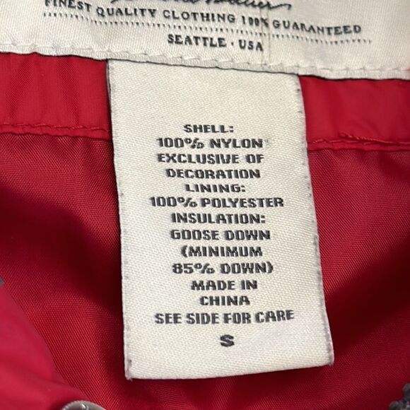 Eddie Bauer 700 Fill Power Goose Down Red Quilted Vest Small - Picture 14 of 14